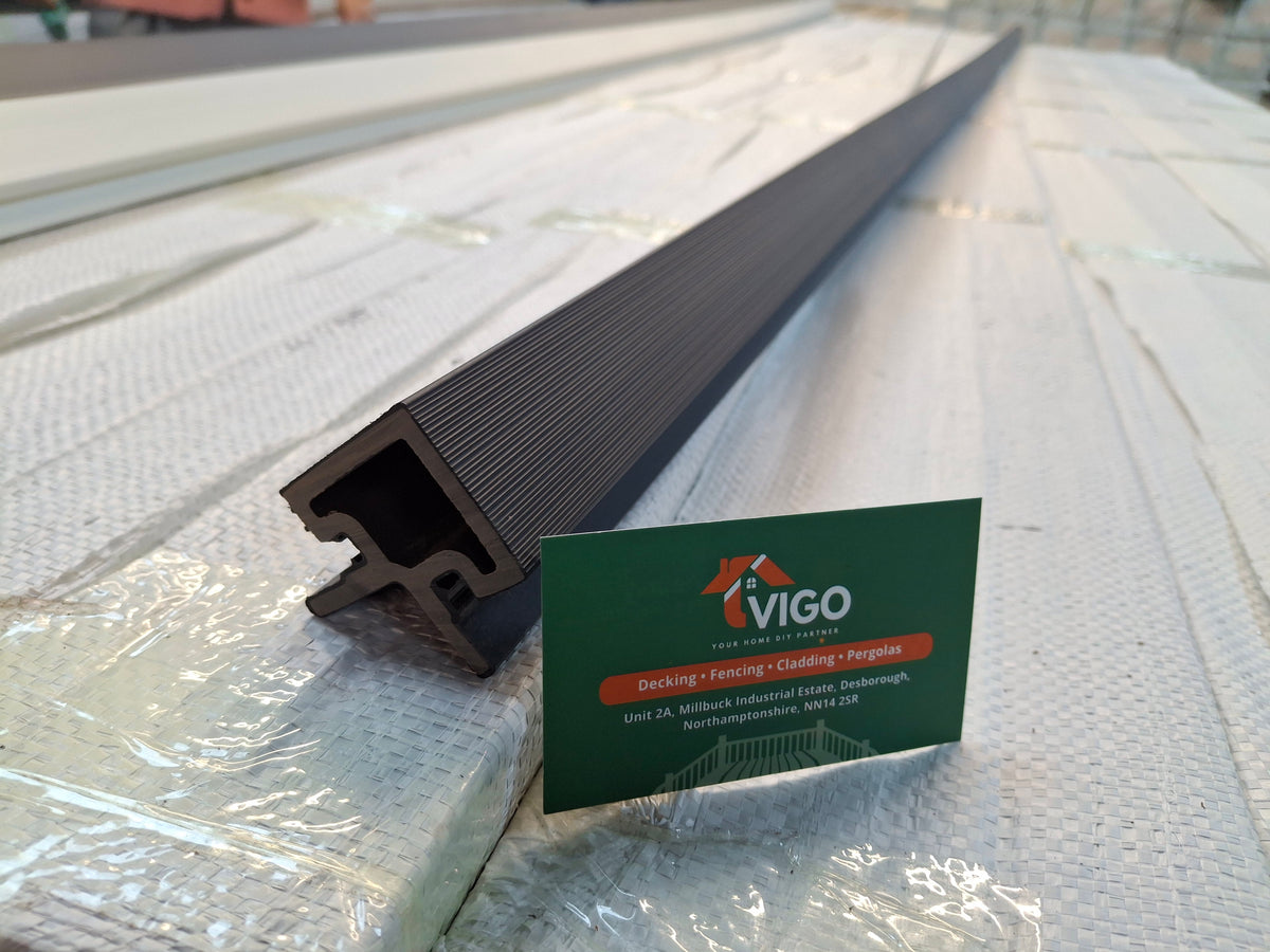 WPC Cladding Trim – Black (3m Finishing Profile)