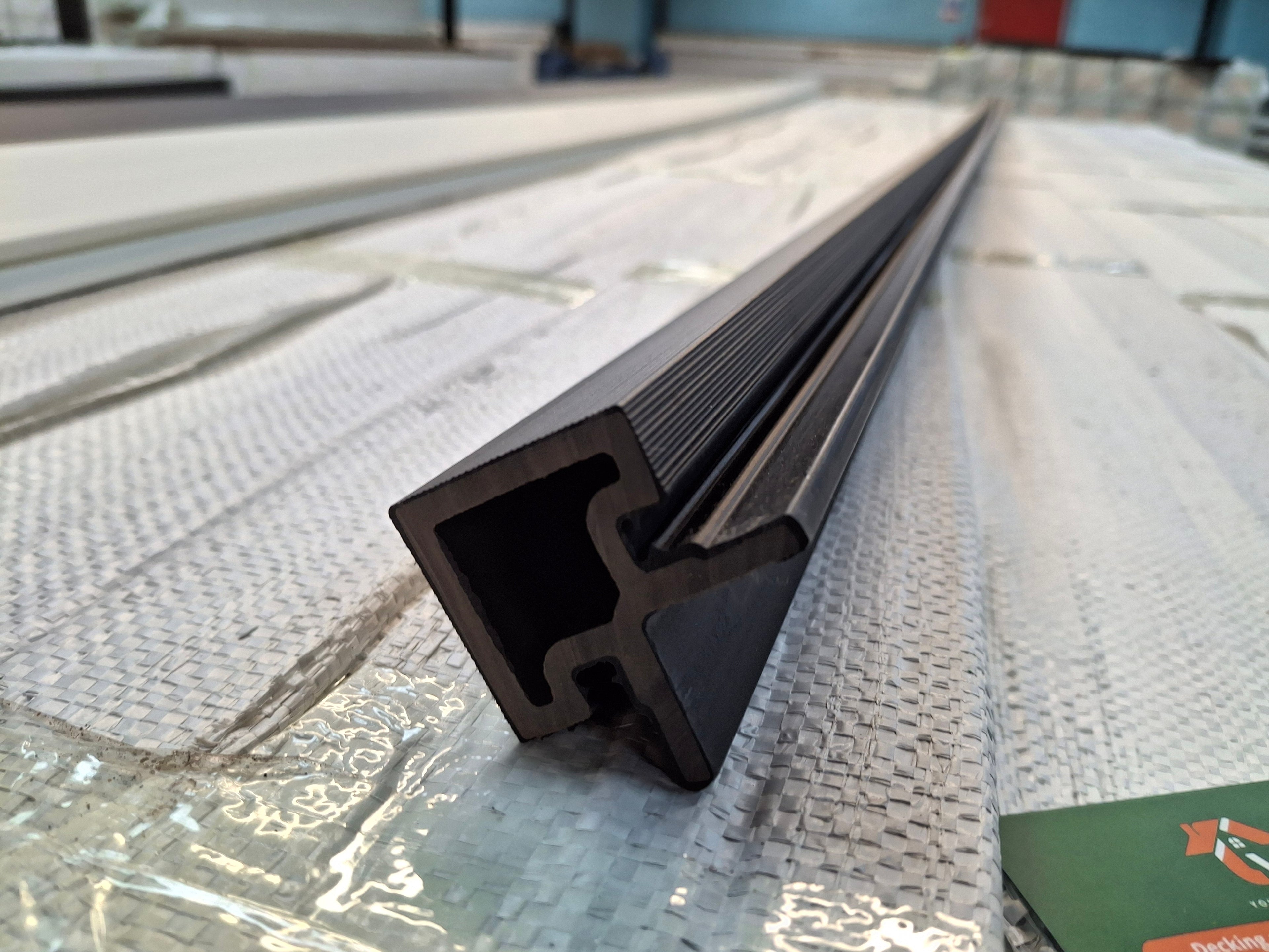 WPC Cladding Trim – Black (3m Finishing Profile)