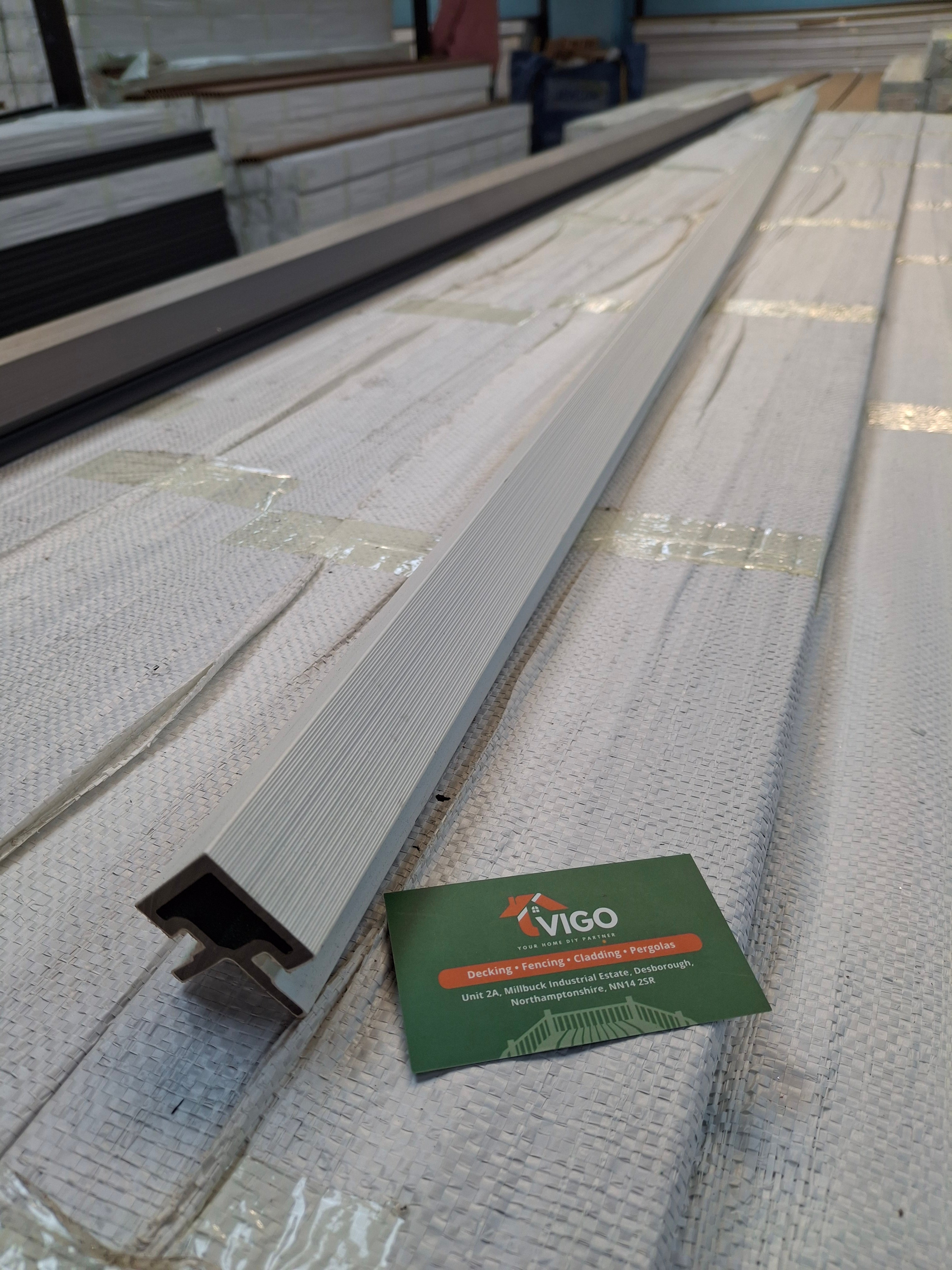 WPC Cladding Trim – White (3m Finishing Profile)