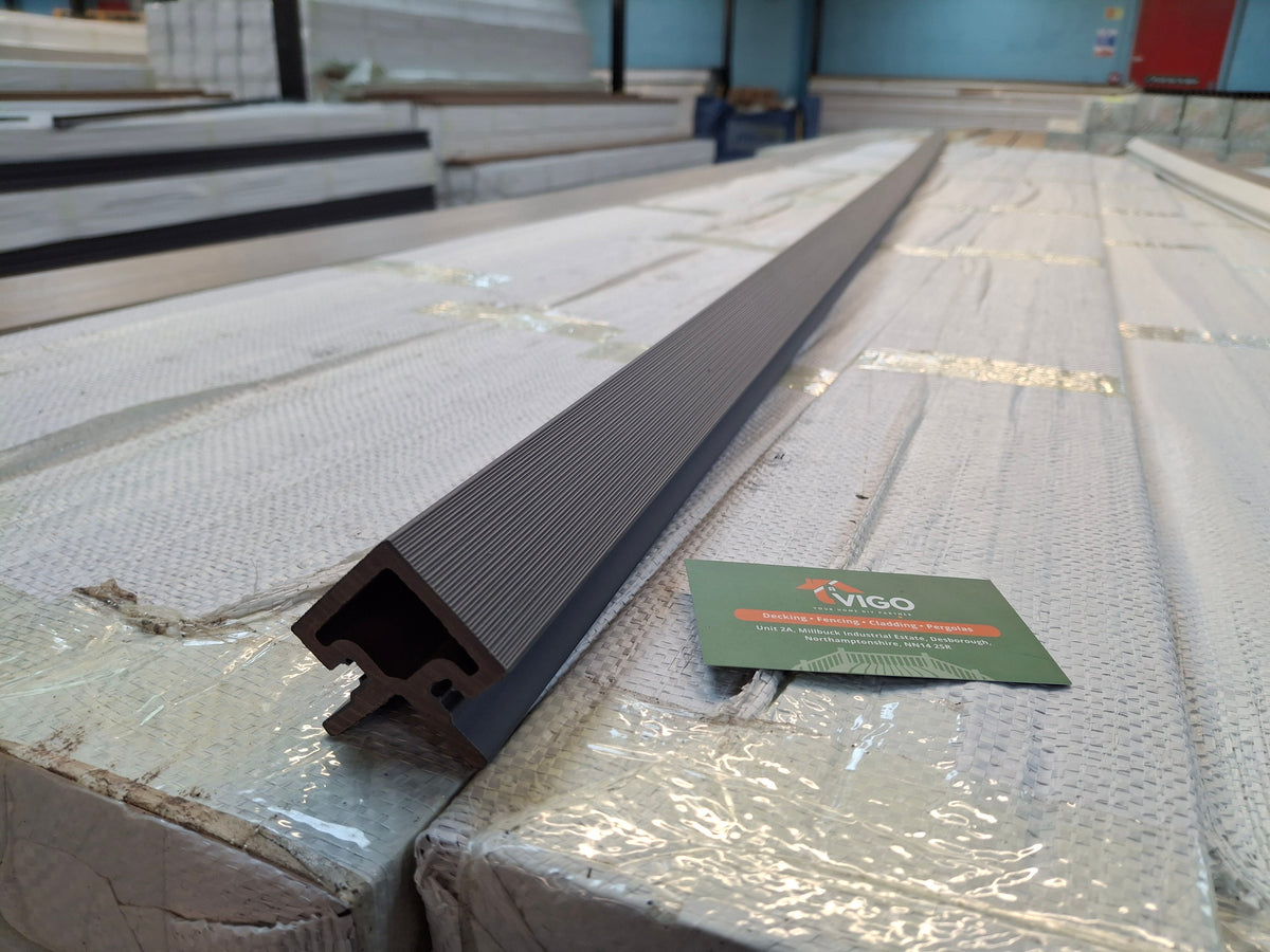 WPC Cladding Trim – Grey (3m Finishing Profile)