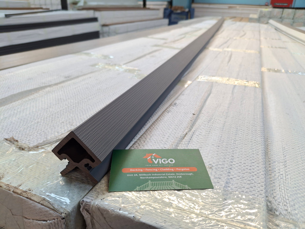 WPC Cladding Trim – Grey (3m Finishing Profile)