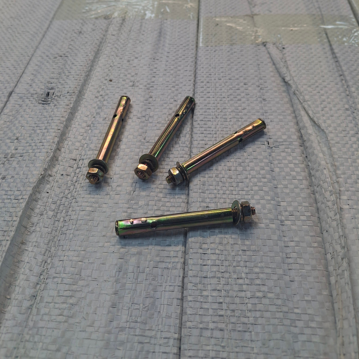 Fence Post Base Anchor Bolts & Fixings (Pack of 4) – For Metal Fence Stands