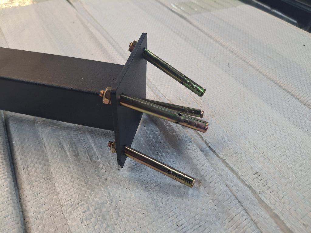 Fence Post Base Anchor Bolts & Fixings (Pack of 4) – For Metal Fence Stands