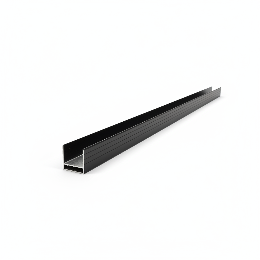 WPC Composite Fencing Top/Bottom Rail – Aluminium Support Rail (Black Only)