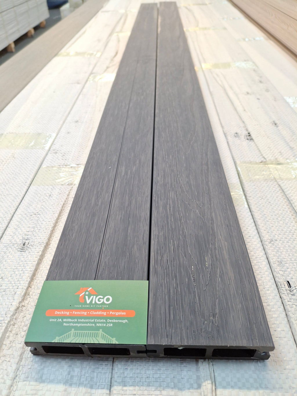 WPC Composite Fence Panel – Grey (90mm × 22.5mm × 1.76m)