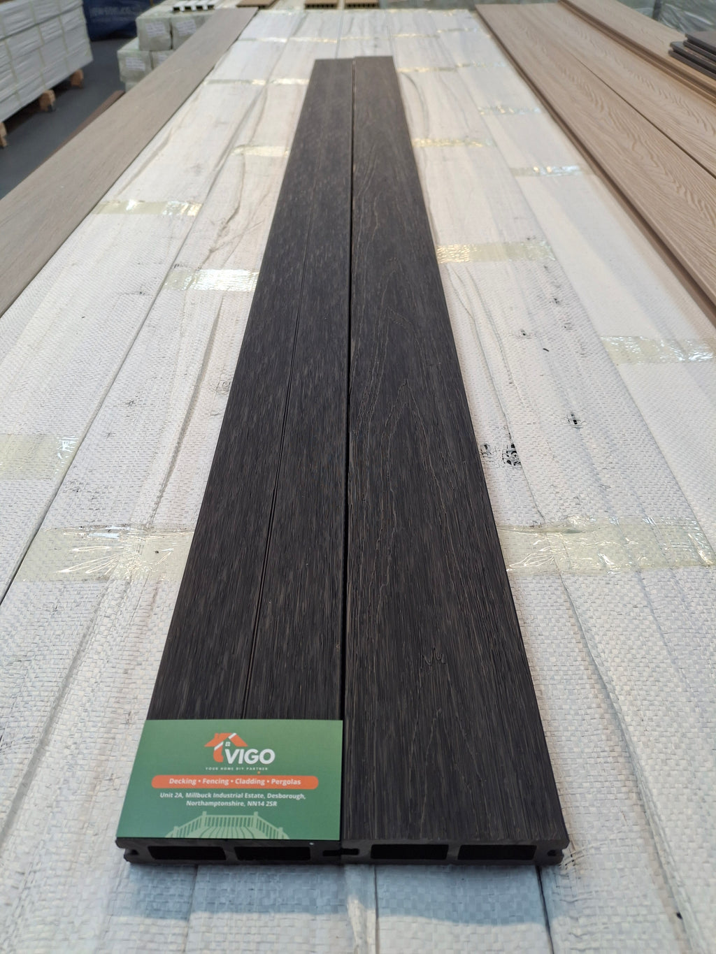 WPC Composite Fence Panel – Black (90mm × 22.5mm × 1.76m)