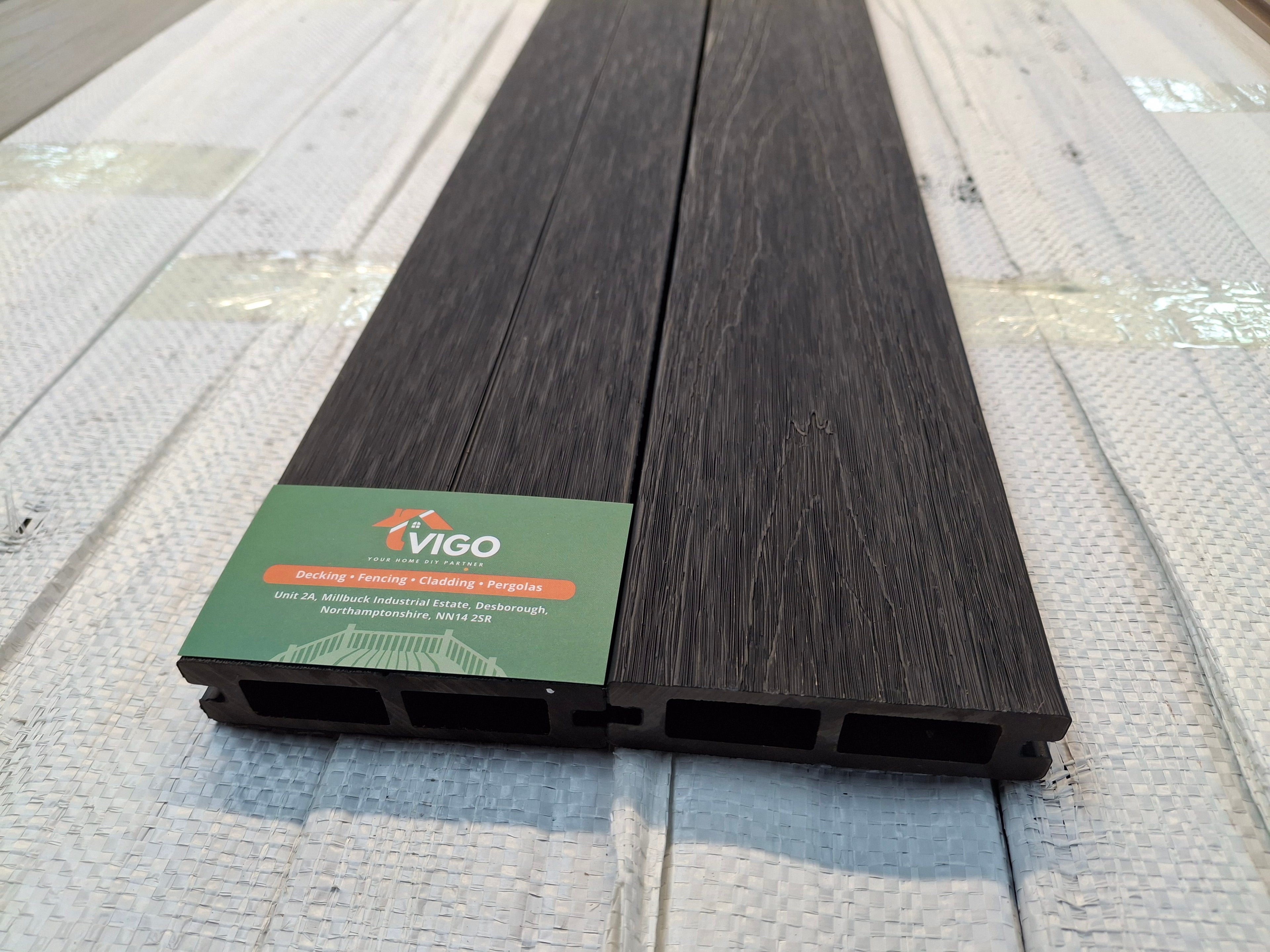 WPC Composite Fence Panel – Black (90mm × 22.5mm × 1.76m)