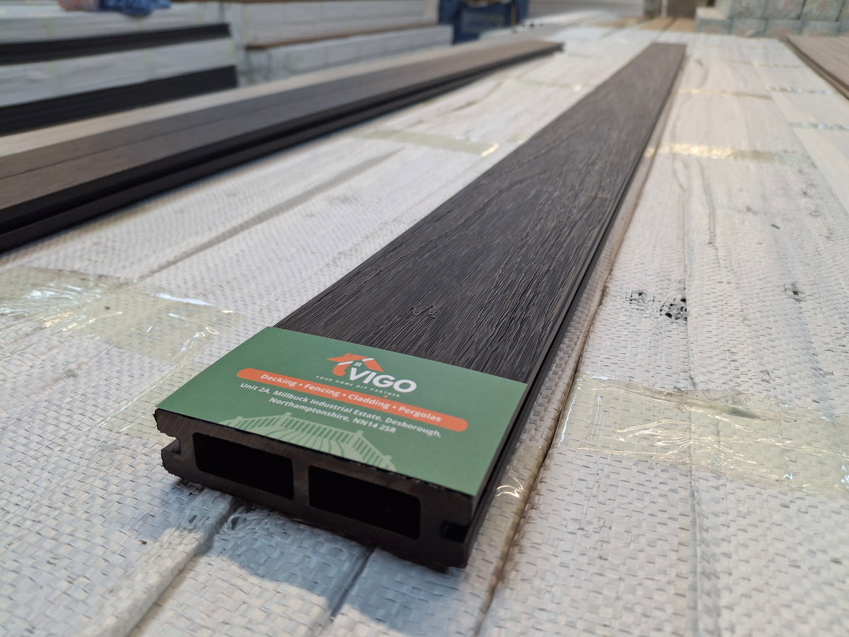 WPC Composite Fence Panel – Black (90mm × 22.5mm × 1.76m)