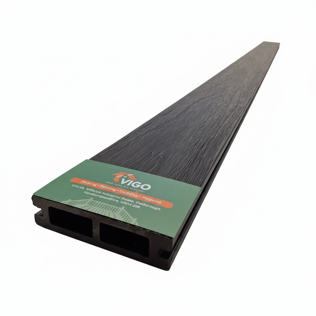 WPC Composite Fence Panel – Black (90mm × 22.5mm × 1.76m)