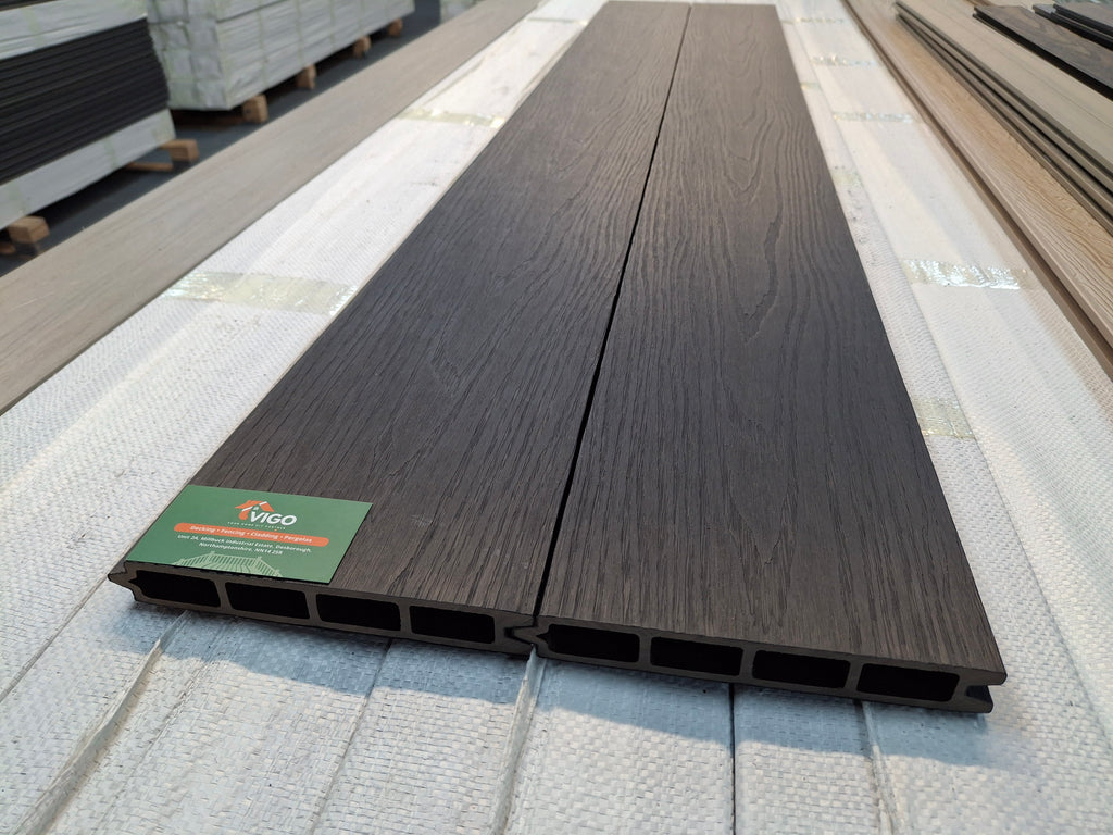 WPC Composite Fence Panel – Black (183mm × 25mm × 1.76m)