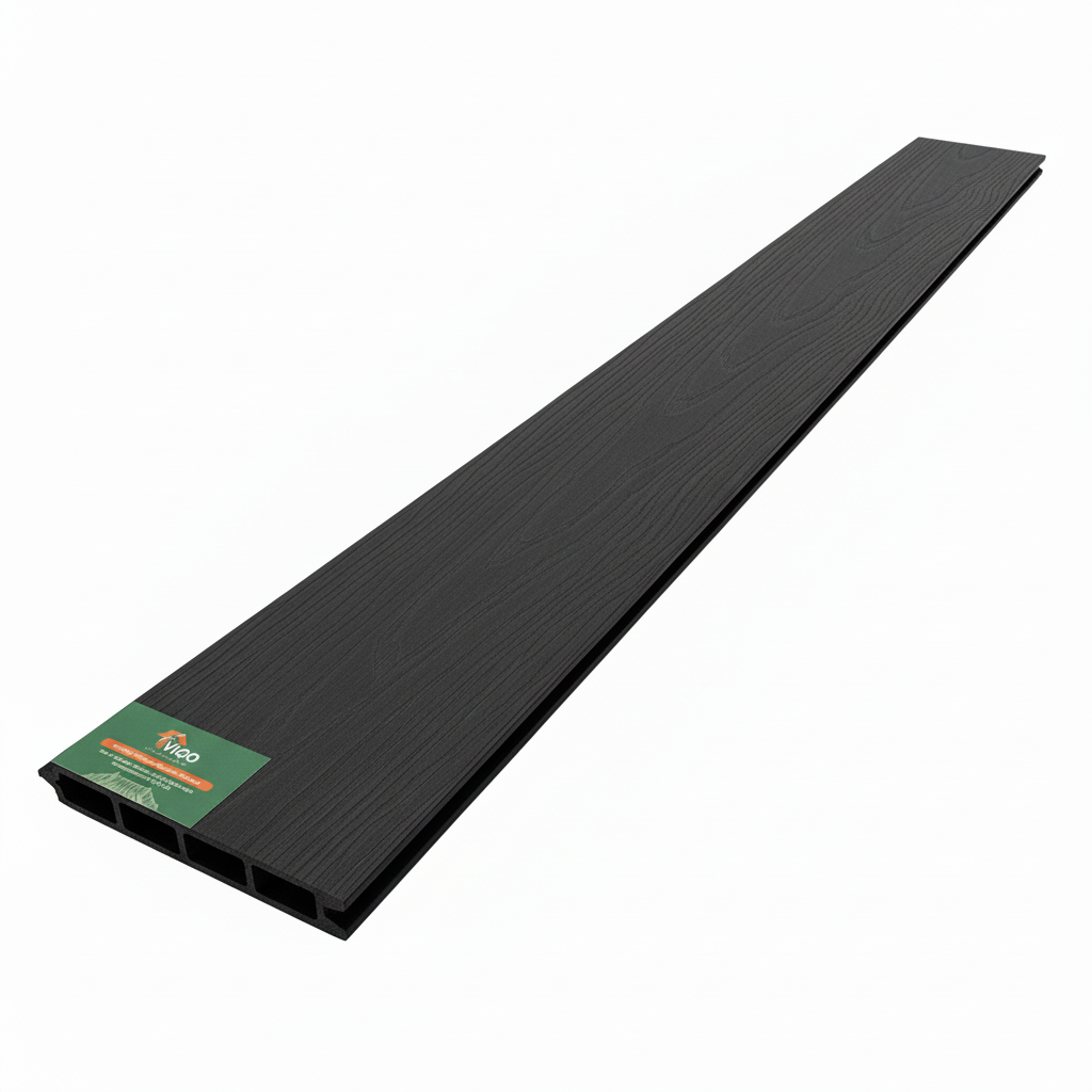 WPC Composite Fence Panel – Black (183mm × 25mm × 1.76m)