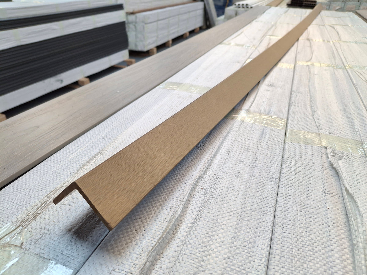 WPC Composite Decking L-Trim – Matt Teak (3.0 m)