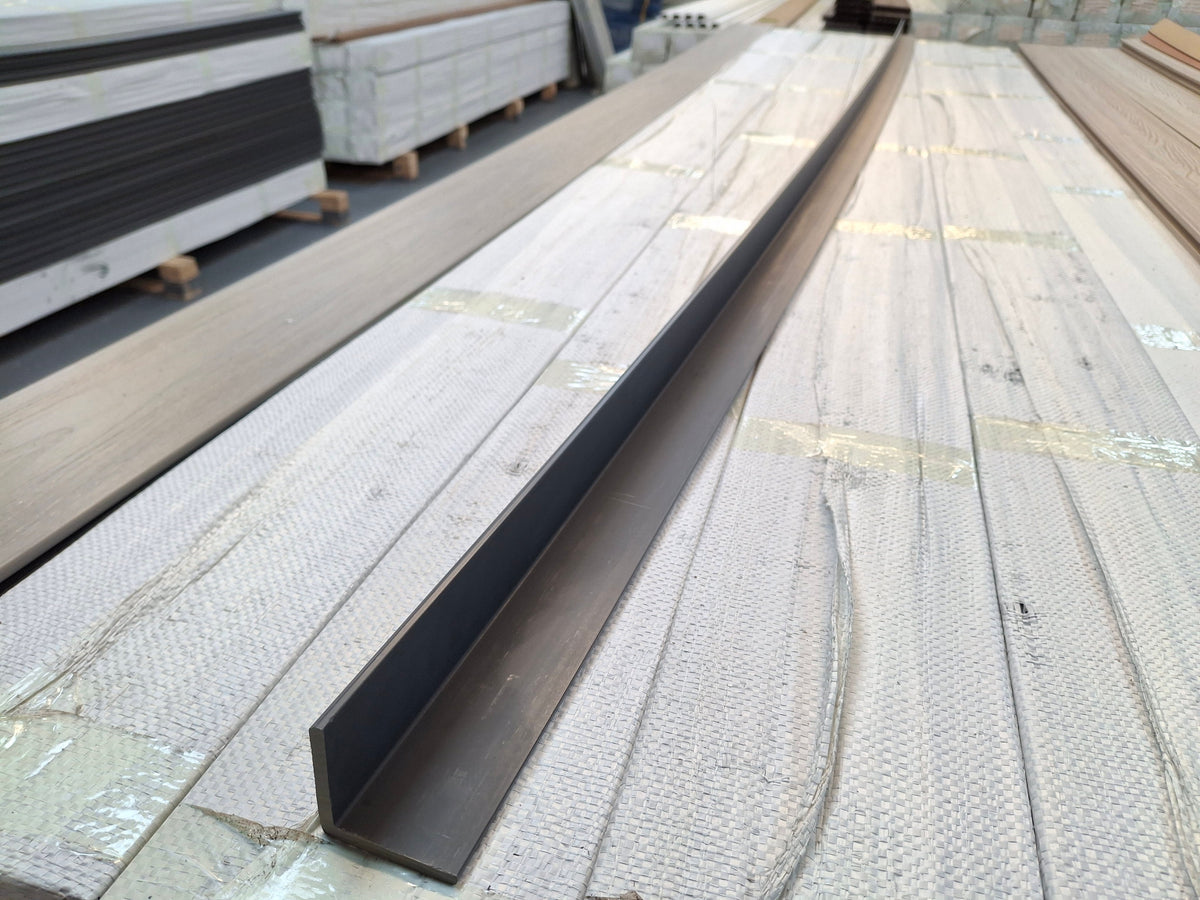 WPC Composite Decking L-Trim – Grey Matt (3.0 m)
