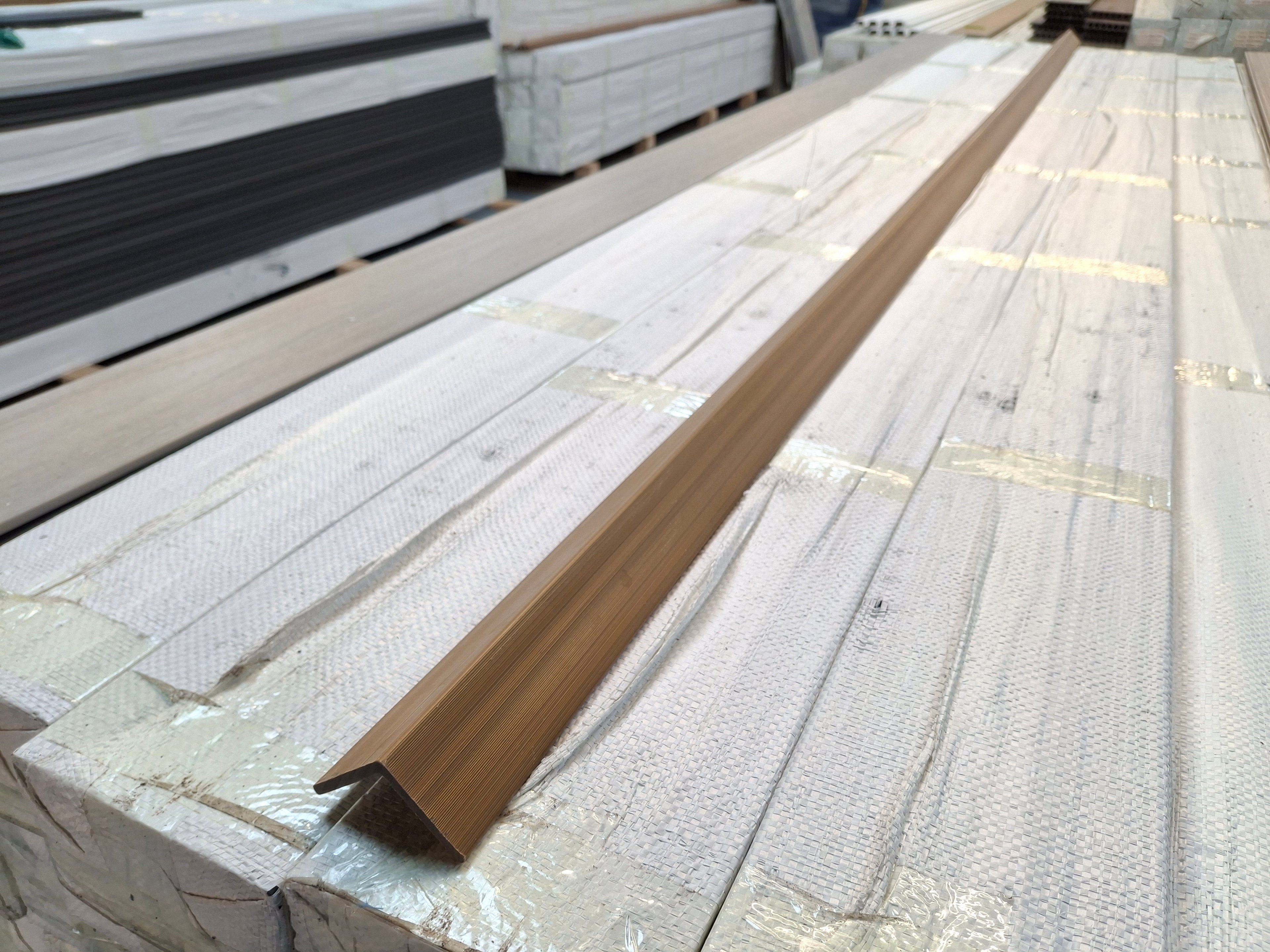 WPC Composite Decking L-Trim – Teak (3.0 m)