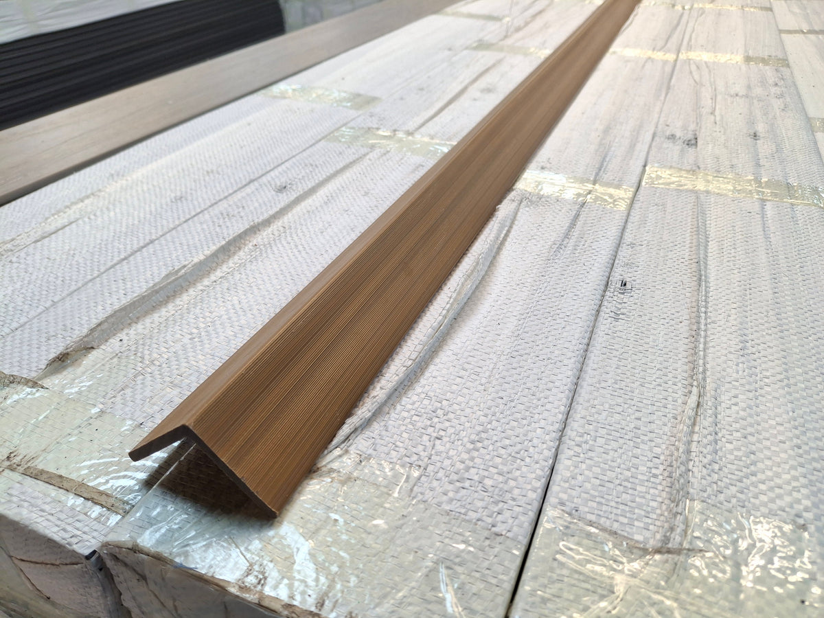 WPC Composite Decking L-Trim – Teak (3.0 m)