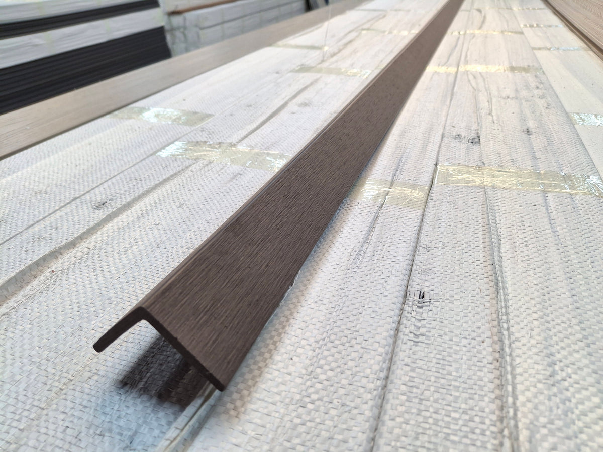 WPC Composite Decking L-Trim – Dark Coffee (3.0 m)