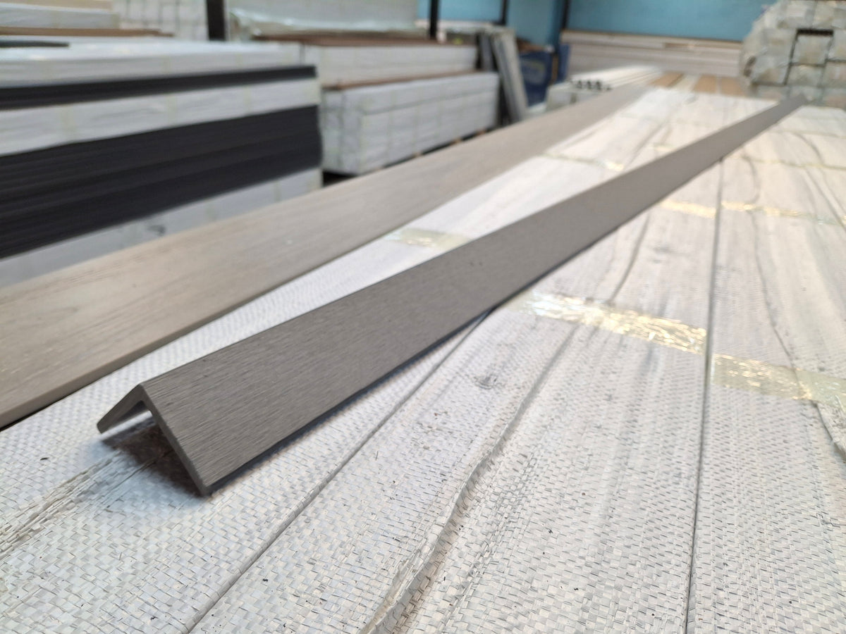 WPC Composite Decking L-Trim – Grey Matt (3.0 m)