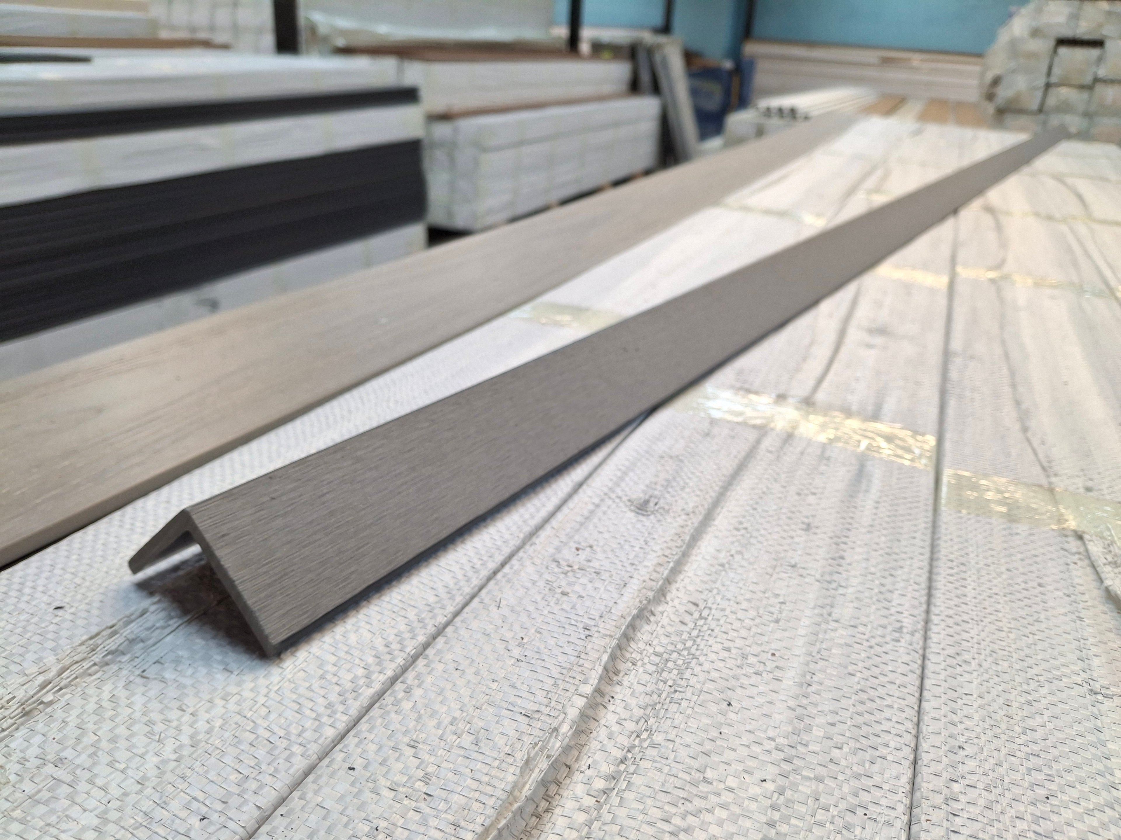 WPC Composite Decking L-Trim – Grey (3.0 m)