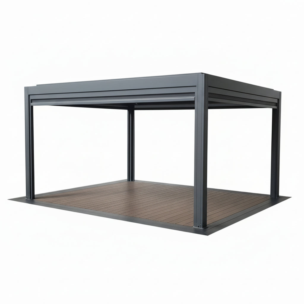 3x4m Electric Aluminium Pergola with Adjustable Louvered Roof