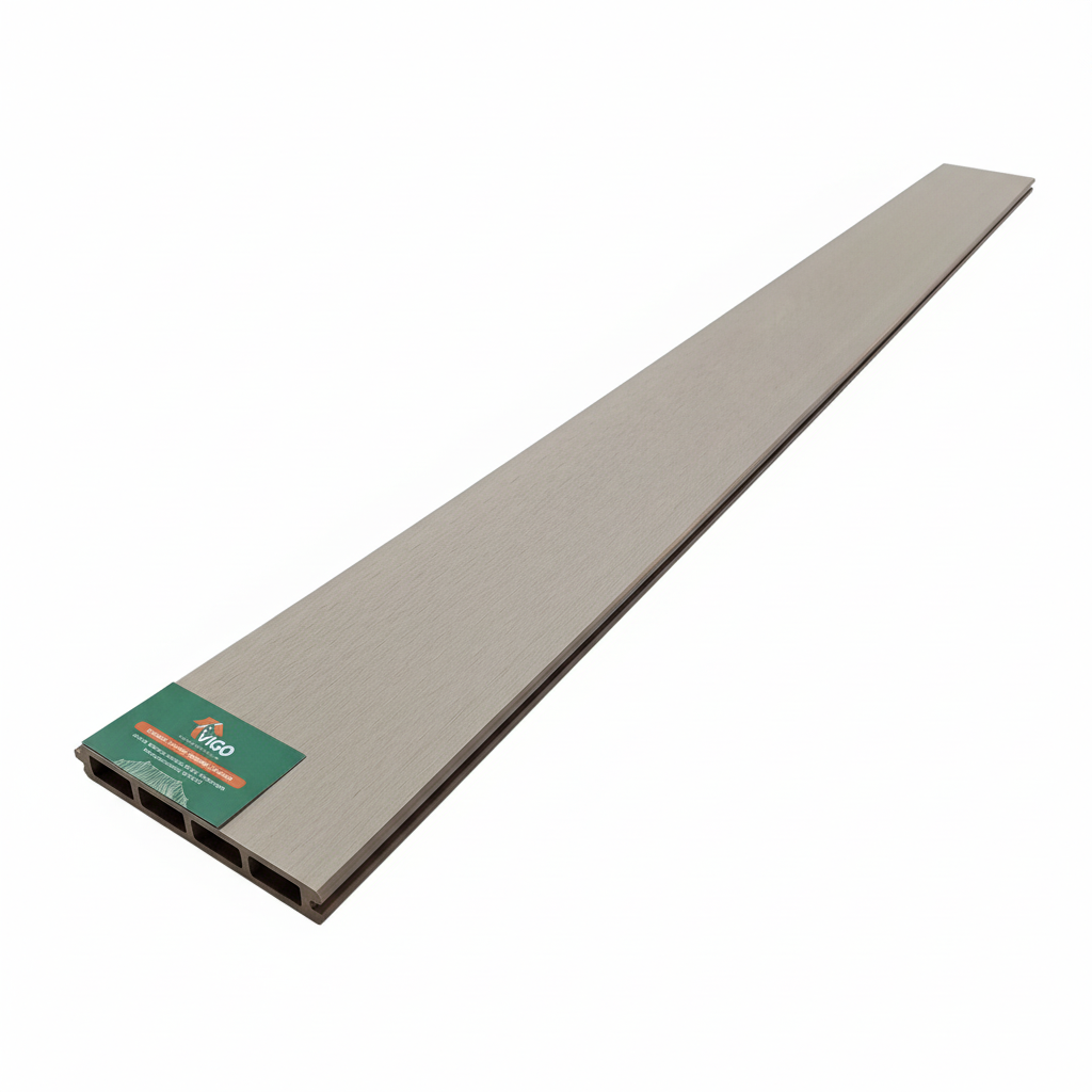 WPC Composite Fence Panel – Off-White (154mm × 22.5mm × 1.76m)