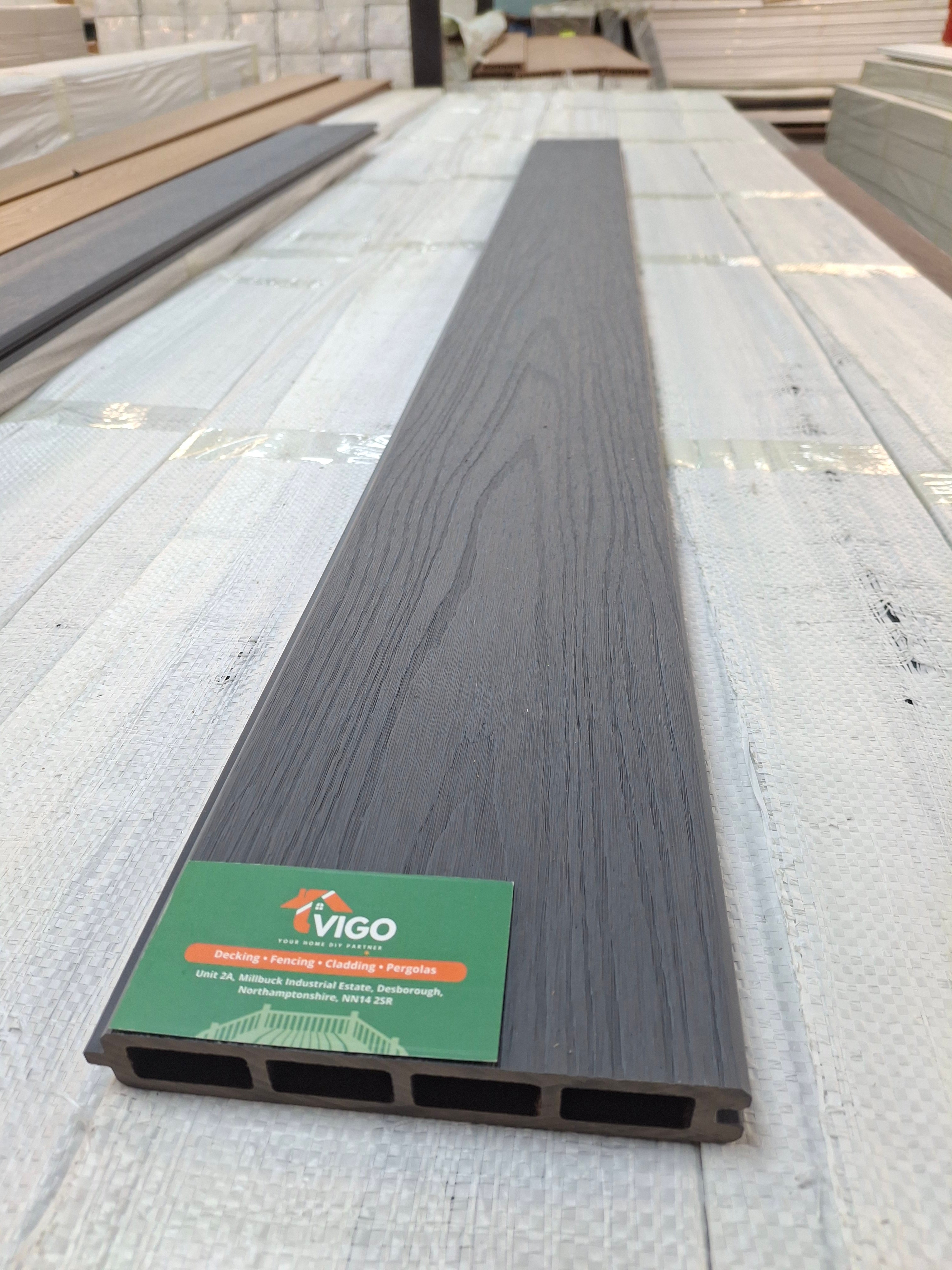 WPC Composite Fence Panel – Grey (156mm × 22.5mm × 1.76m)