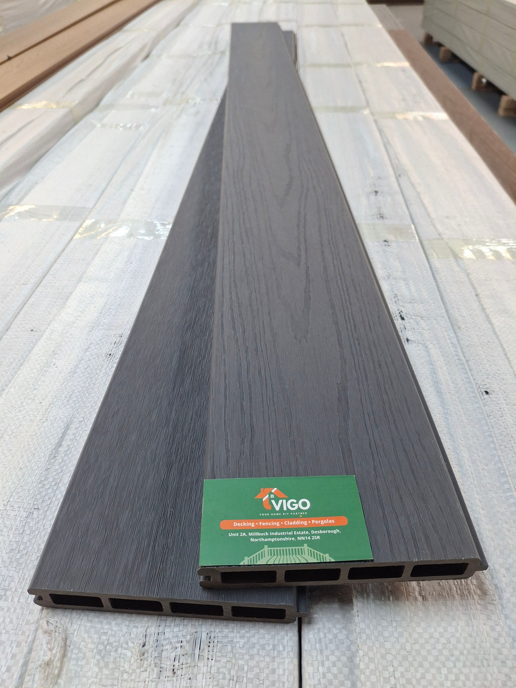 WPC Composite Fence Panel – Grey (156mm × 22.5mm × 1.76m)