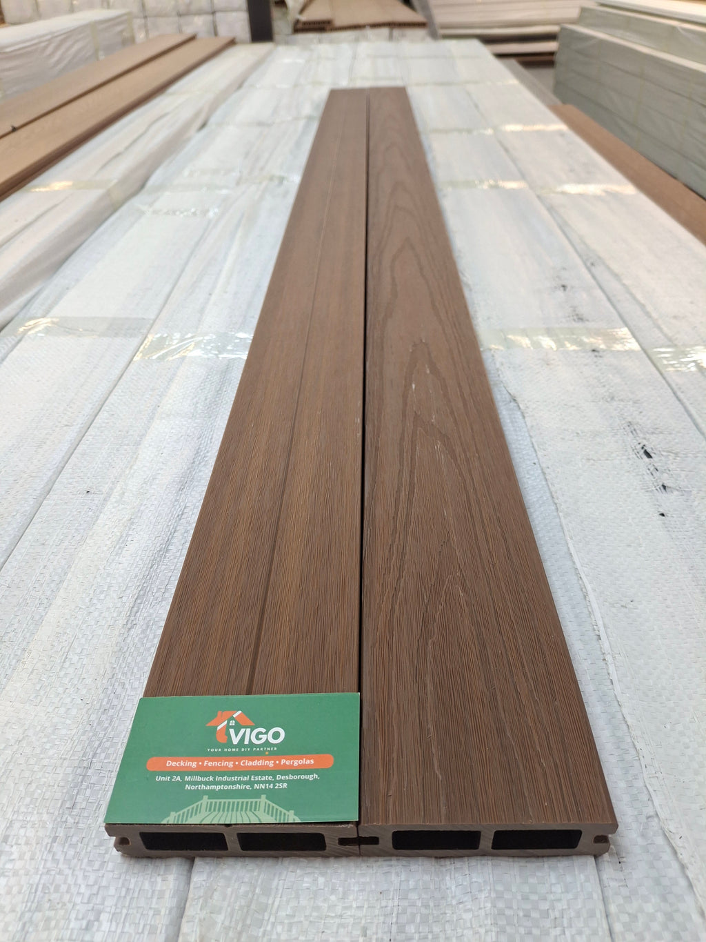 WPC Composite Fence Panel – Coffee (90mm × 22.5mm × 1.76m)