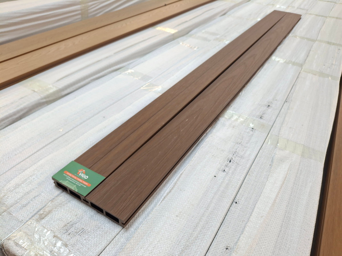 WPC Composite Fence Panel – Coffee (90mm × 22.5mm × 1.76m)