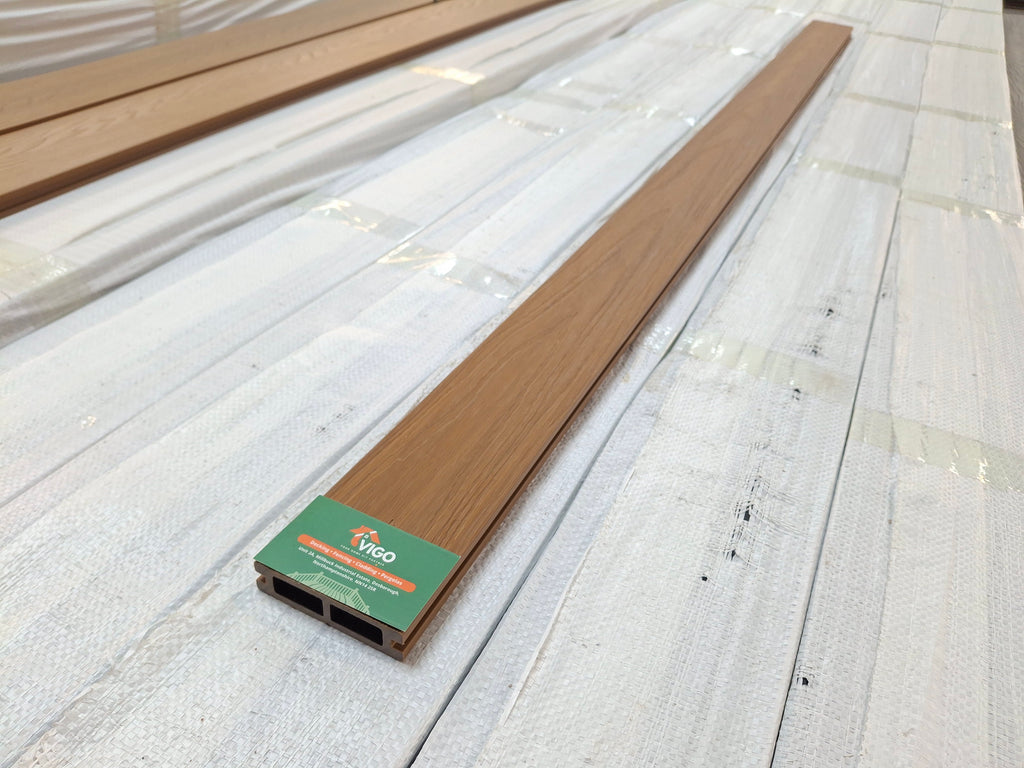 WPC Composite Fence Panel – Teak (90mm × 22.5mm × 1.76m)