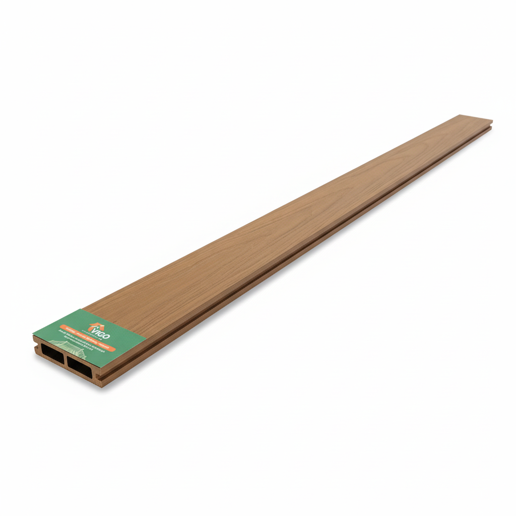 WPC Composite Fence Panel – Teak (90mm × 22.5mm × 1.76m)