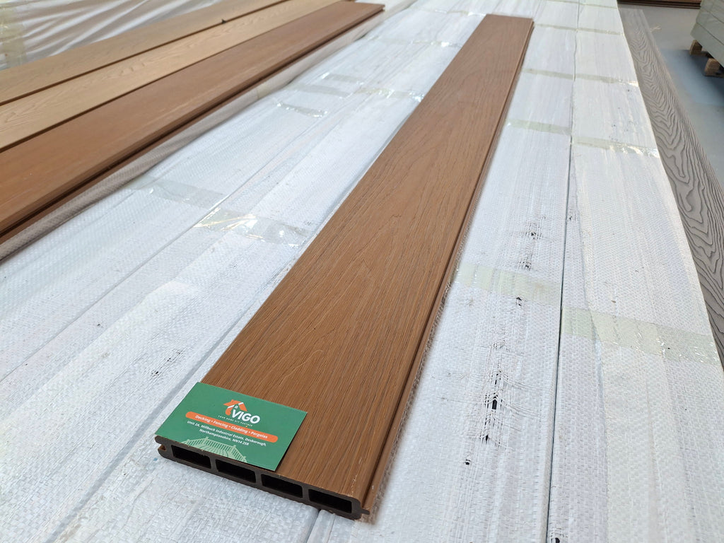 WPC Composite Fence Panel – Teak (156mm × 22.5mm × 1.76m)