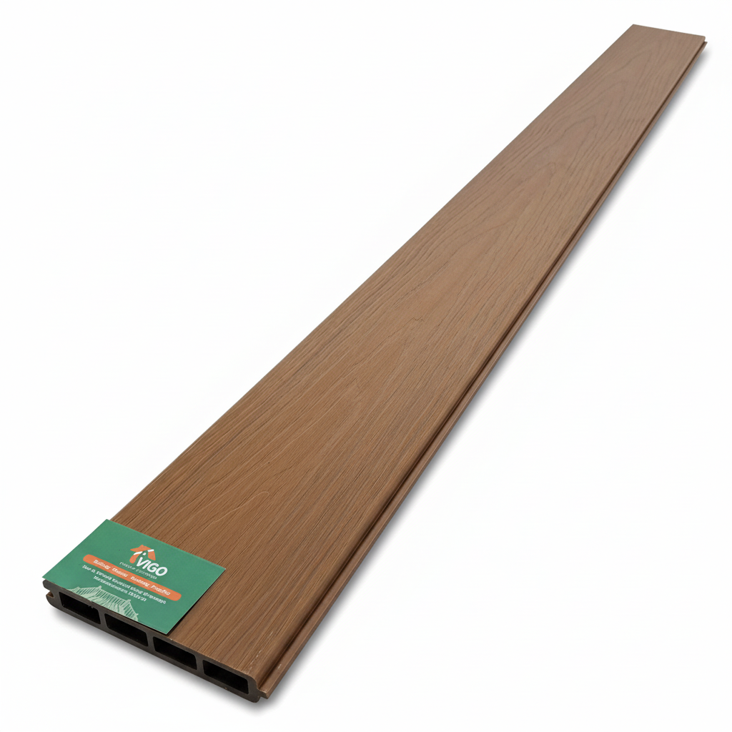 WPC Composite Fence Panel – Teak (156mm × 22.5mm × 1.76m)