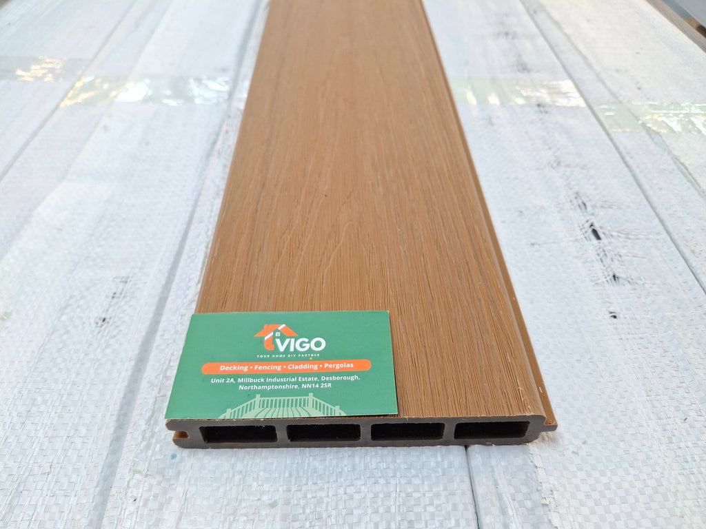 WPC Composite Fence Panel – Teak (156mm × 22.5mm × 1.76m)