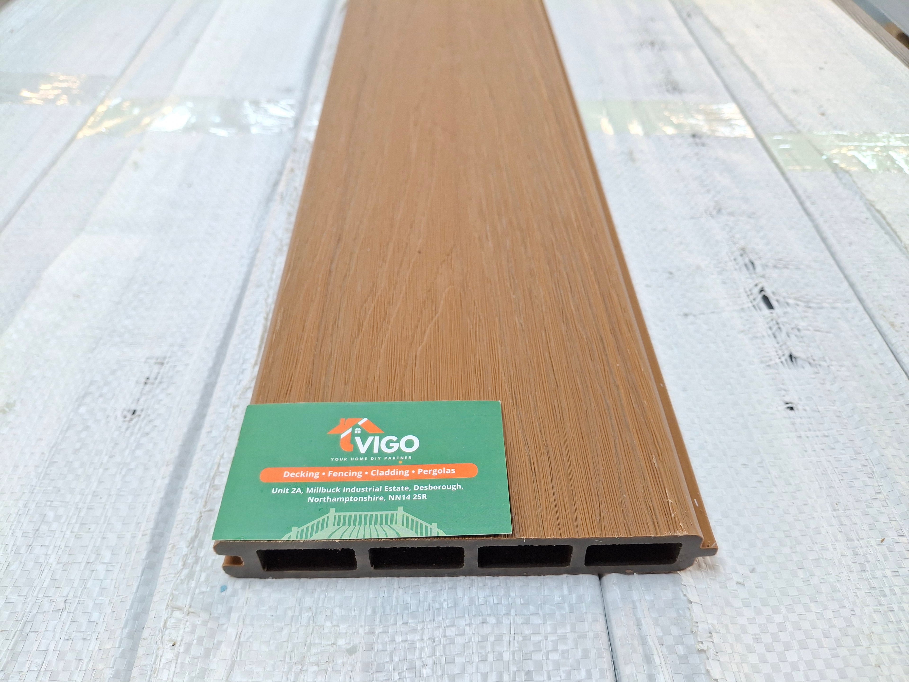 WPC Composite Fence Panel – Teak (156mm × 22.5mm × 1.76m)