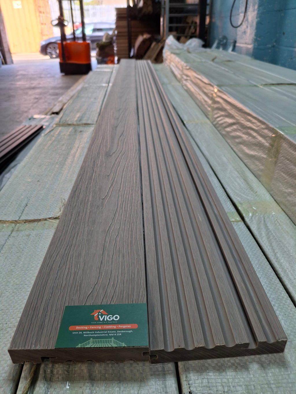 WPC Composite Decking Bullnose Edging Board – Ancient Wood | 138mm x 23mm x 3m | Vigo Home