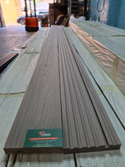 WPC Composite Decking Bullnose Edging Board – Ancient Wood | 138mm x 23mm x 3m | Vigo Home