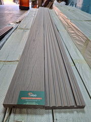 WPC Composite Decking Bullnose Edging Board – Ancient Wood | 138mm x 23mm x 3m | Vigo Home