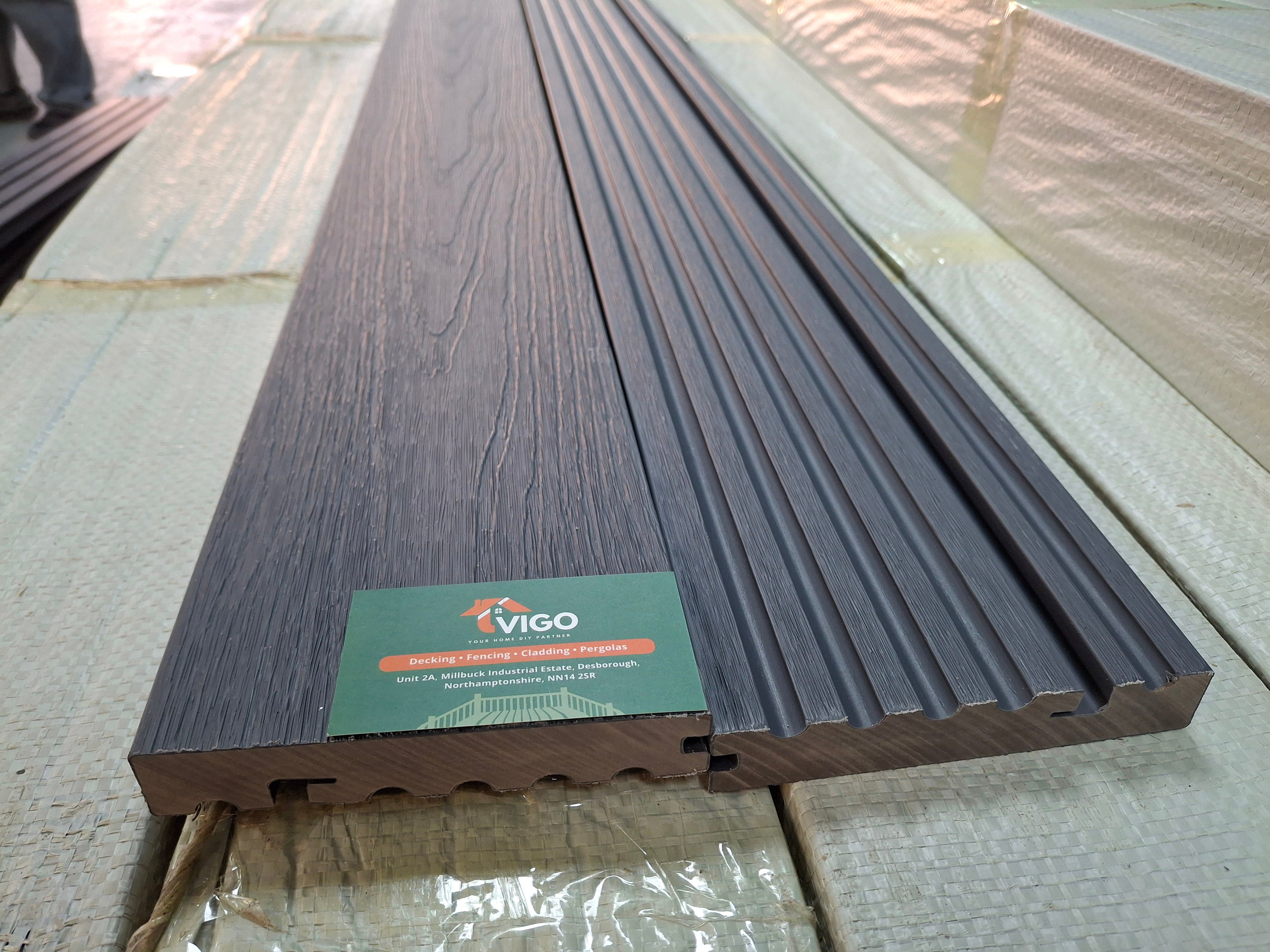WPC Composite Decking Bullnose Edging Board – Ash Grey (138mm x 23mm x 3m)