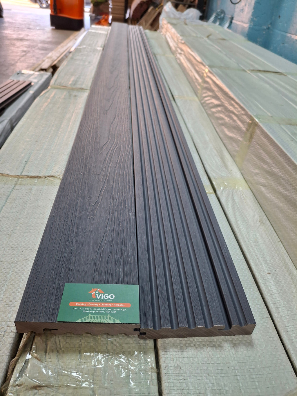 WPC Composite Decking Bullnose Edging Board – Ash Grey (138mm x 23mm x 3m)