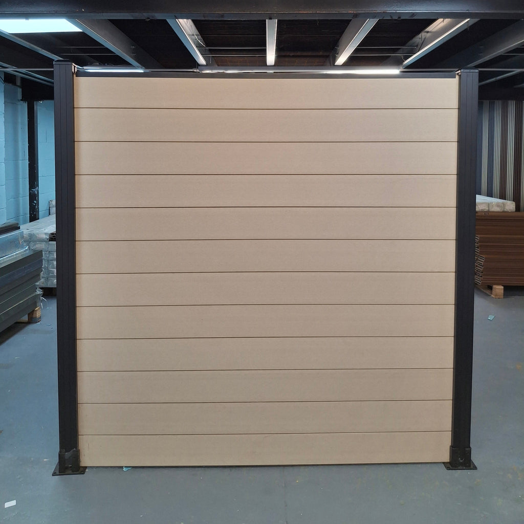 WPC Fence Panel Gen 1 – Off White (156mm × 22.5mm × 1.76m)