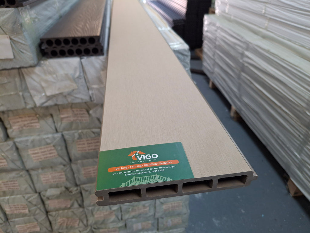 WPC Fence Panel Gen 1 – Off White (156mm × 22.5mm × 1.76m)