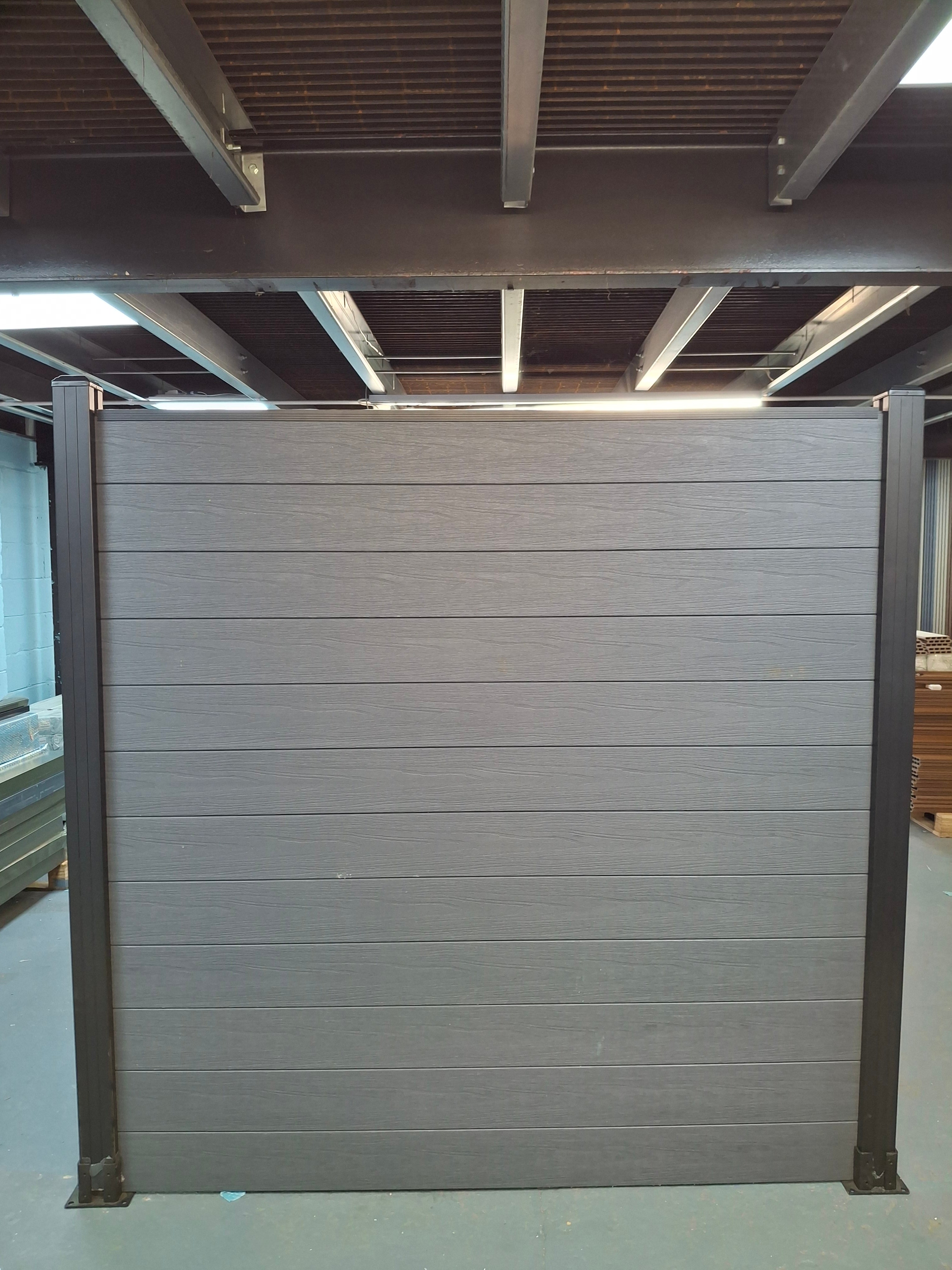WPC Fence Panel – Grey (156mm × 22.5mm × 1.76m)