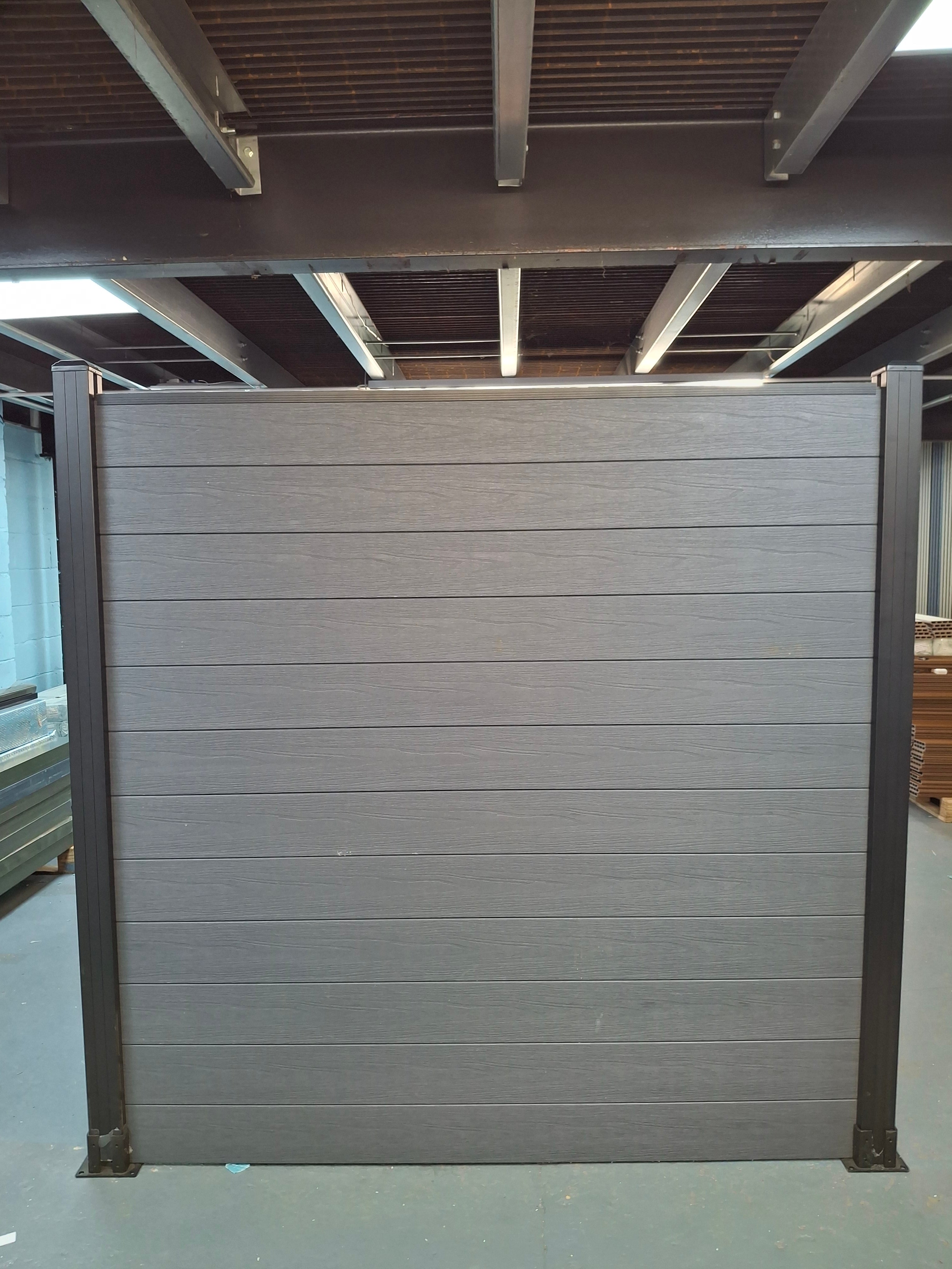 WPC Fence Panel – Grey (156mm × 22.5mm × 1.76m)