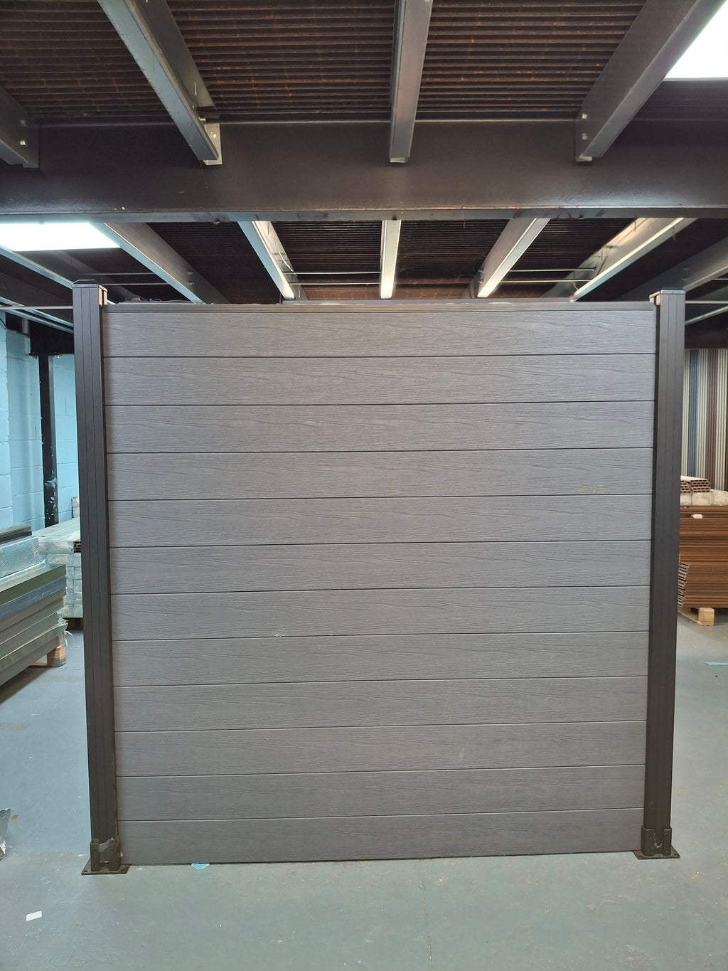 WPC Fence Panel – Grey (156mm × 22.5mm × 1.76m)