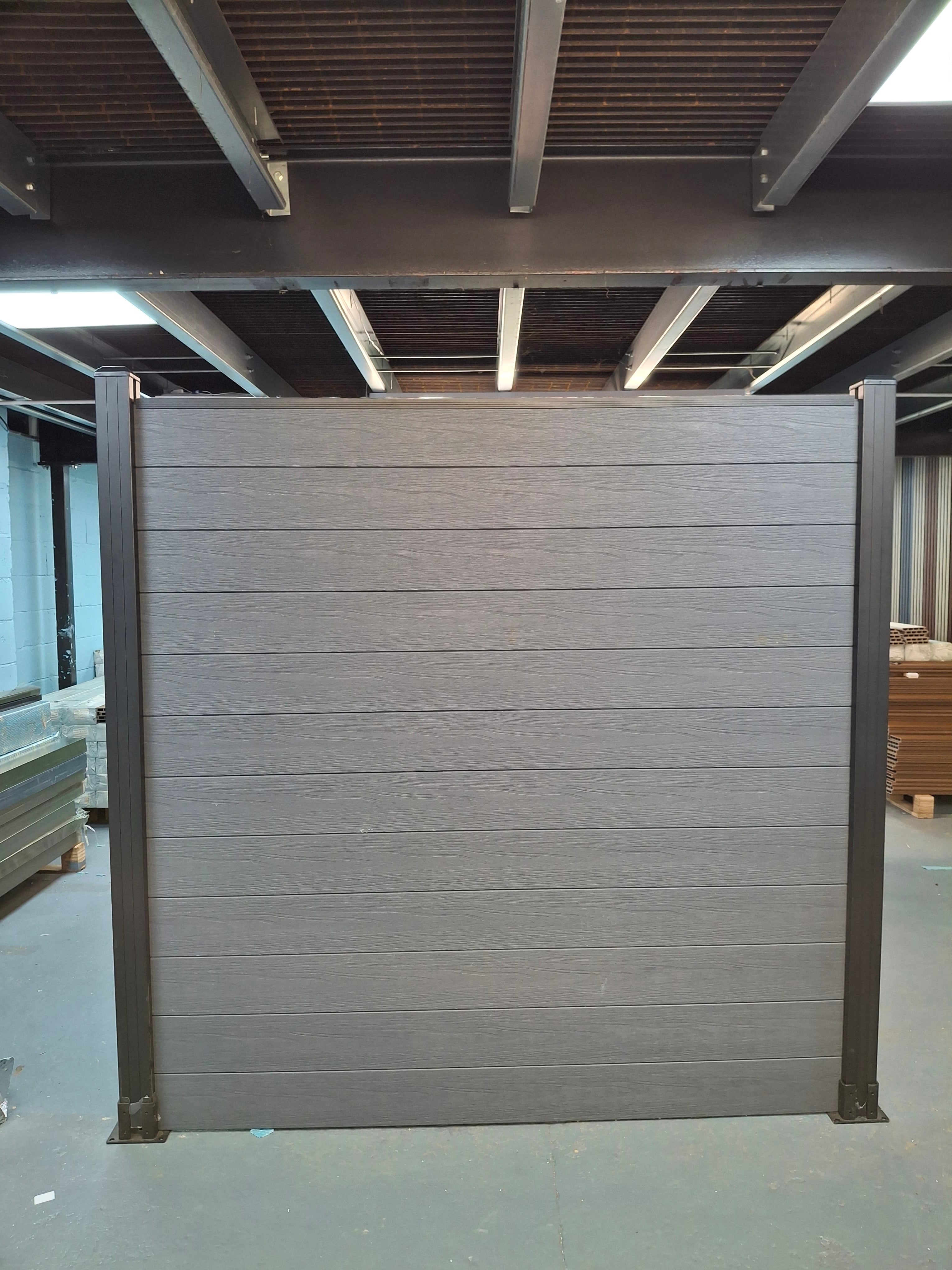 WPC Fence Panel – Grey (156mm × 22.5mm × 1.76m)