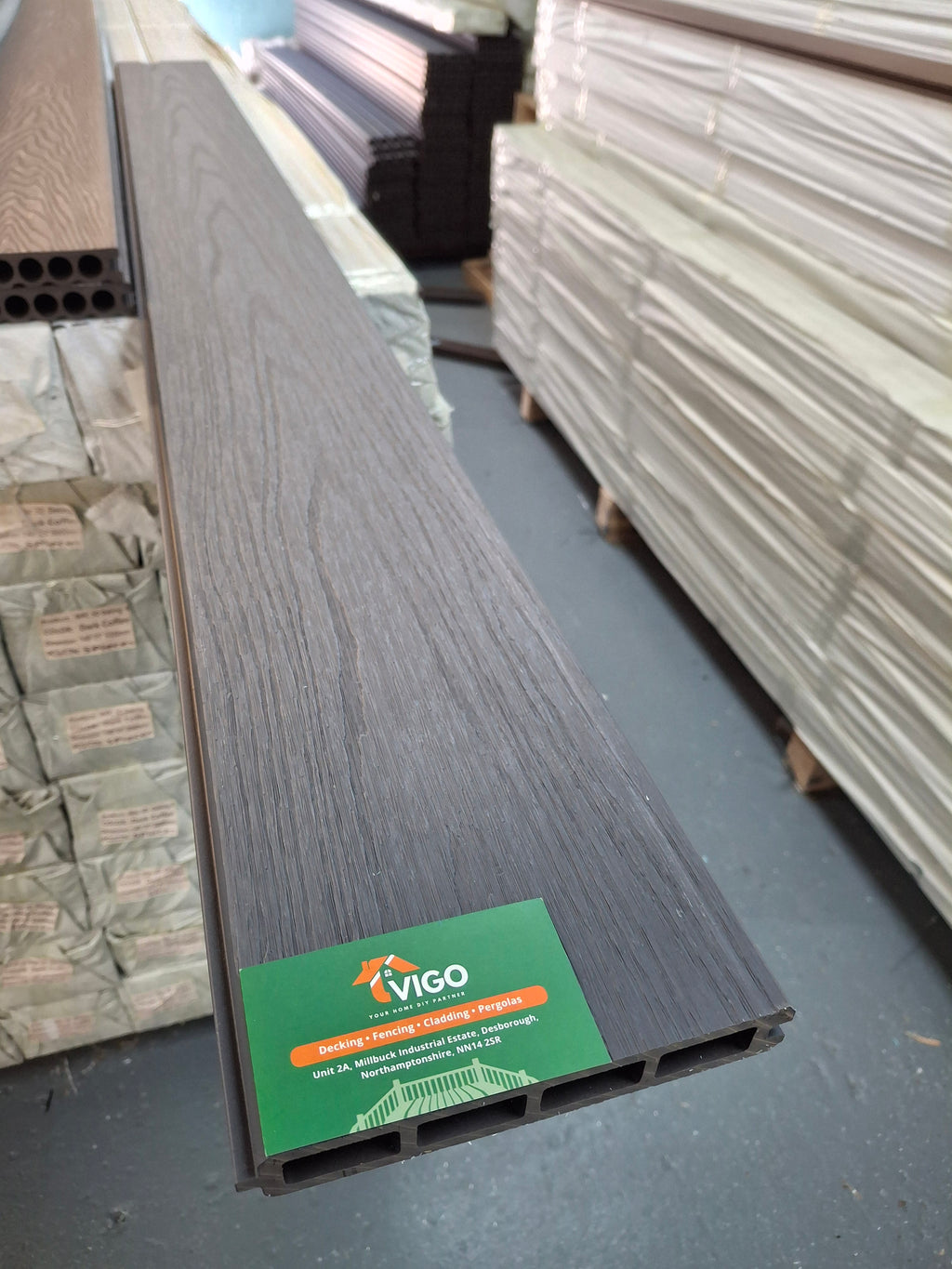 WPC Fence Panel – Grey (156mm × 22.5mm × 1.76m)