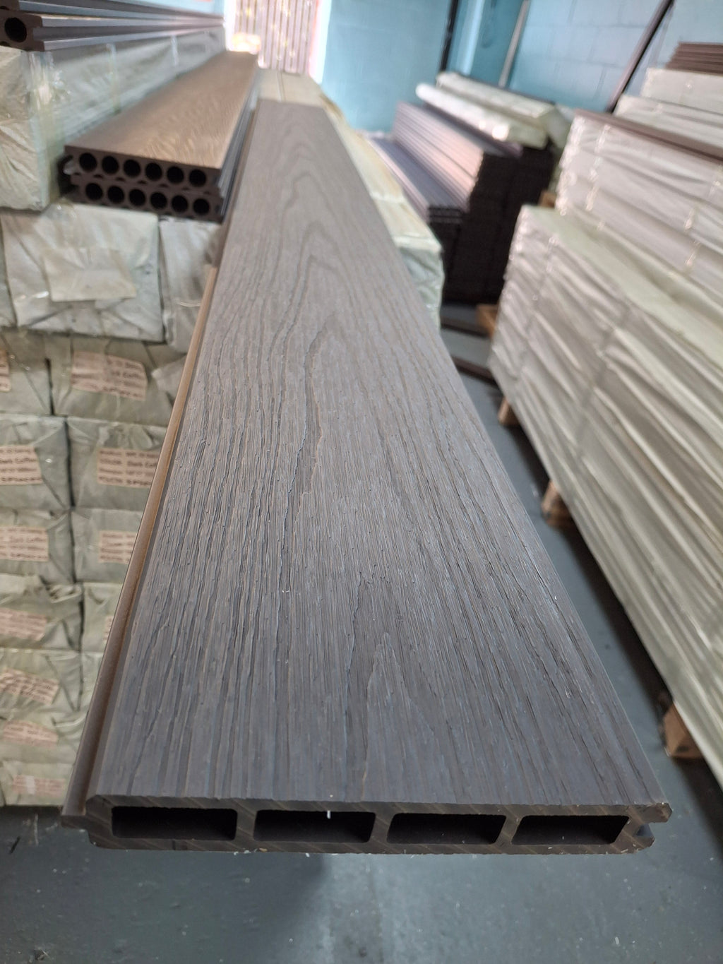WPC Fence Panel – Grey (156mm × 22.5mm × 1.76m)