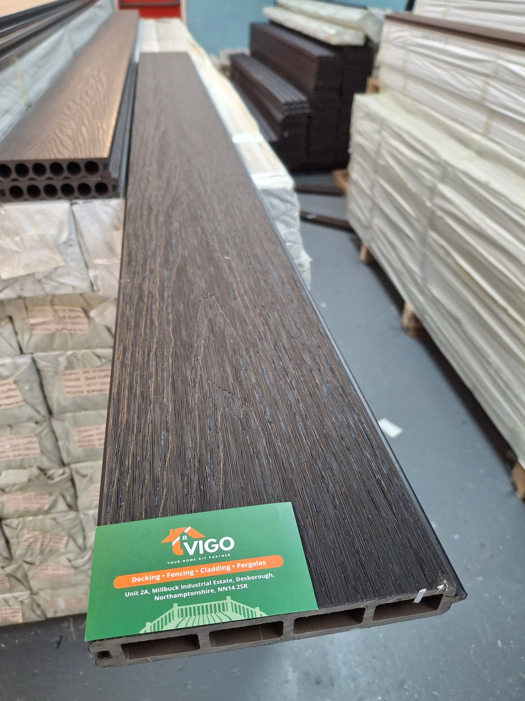 WPC Fence Panel – Black (156mm × 22.5mm × 1.76m)