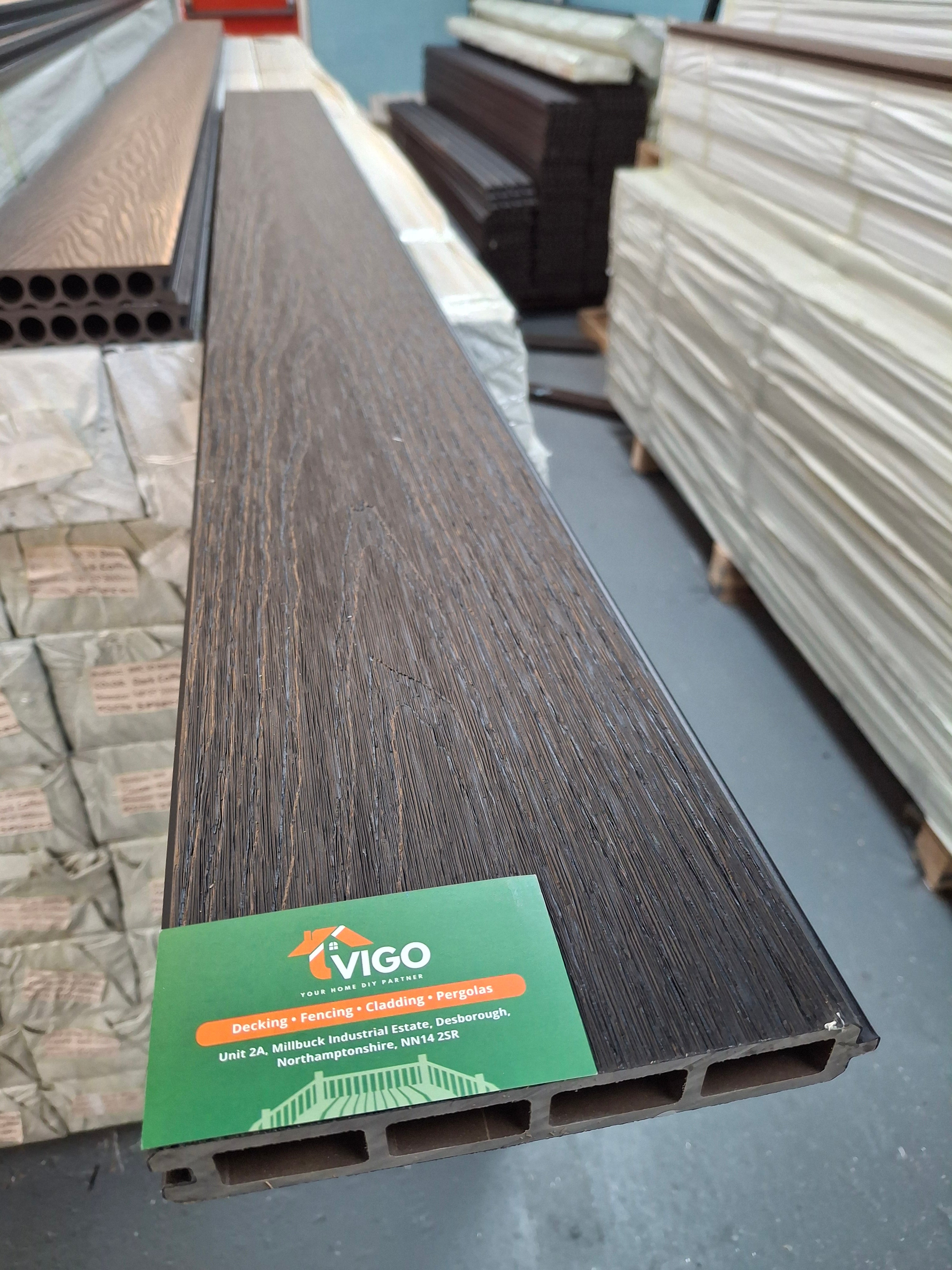 WPC Fence Panel – Black (156mm × 22.5mm × 1.76m)