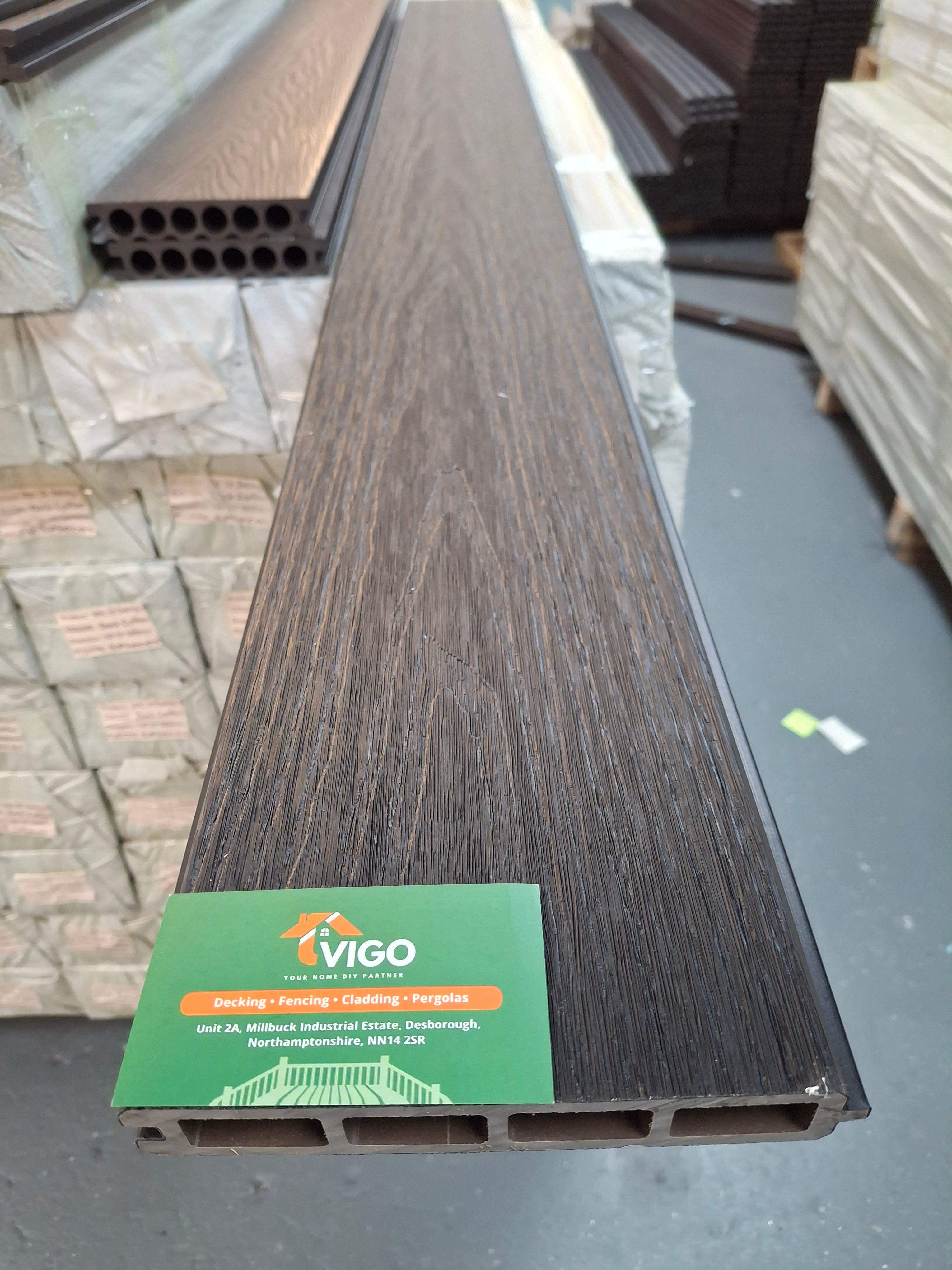 WPC Fence Panel – Black (156mm × 22.5mm × 1.76m)